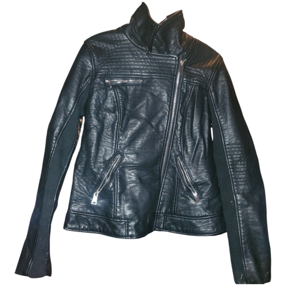 Ci Sono Women's Black Leather Jacket